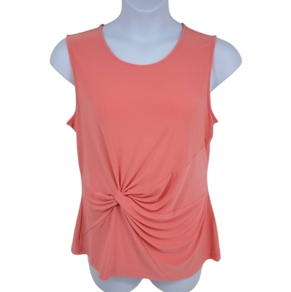DKNY Womens Side-Knot Crewneck Top Orchid Size xl - Picture 2 of 13